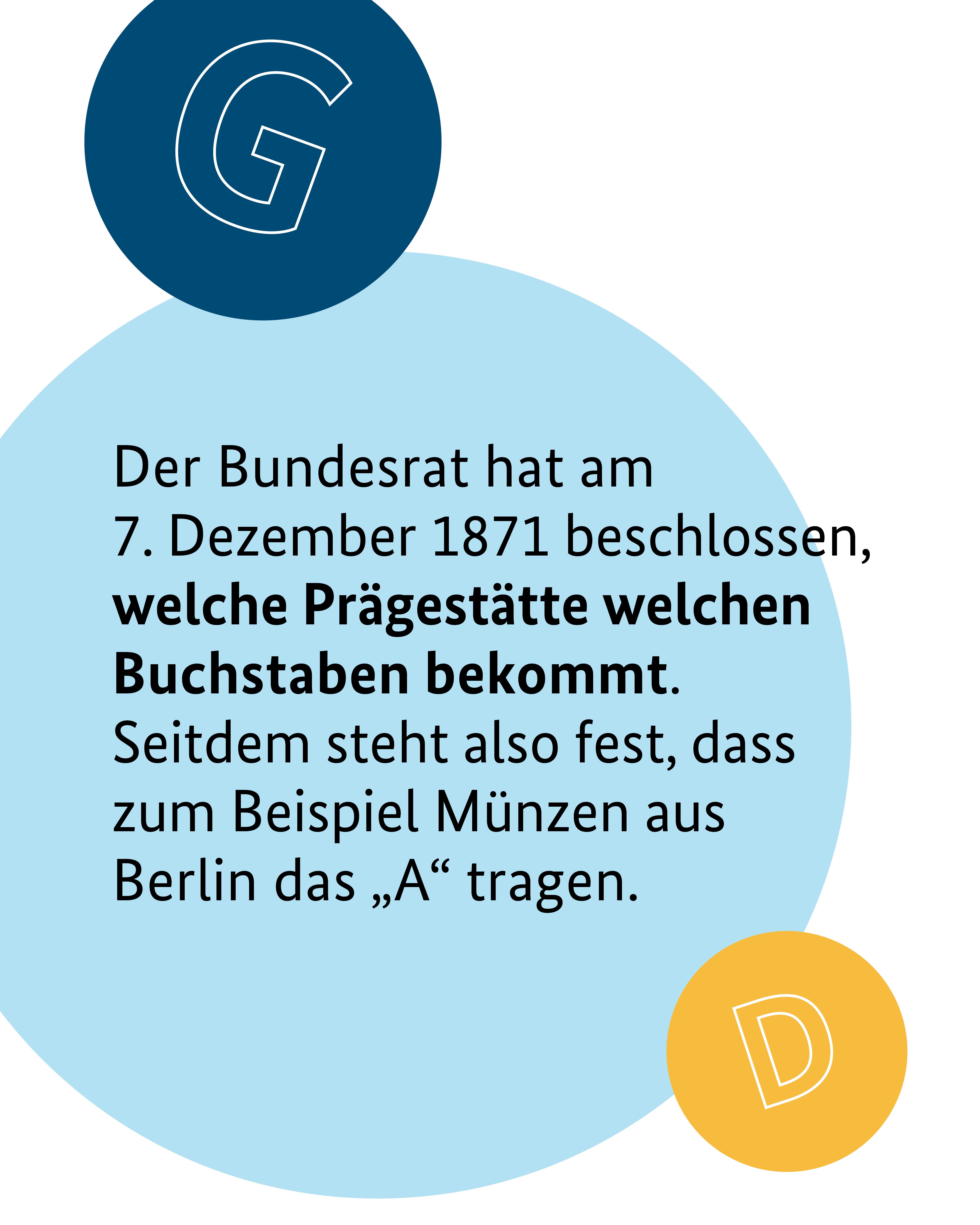 Welche Prägestätten welcher Buchstabe