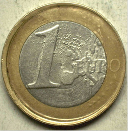 Falsche 1-Euro-Münze