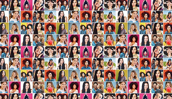 Frauen mit unterschiedlichen ethnischen Hintergründen, Hautfarben und Haarstrukturen, was die Schönheit der Diversität feiert.
