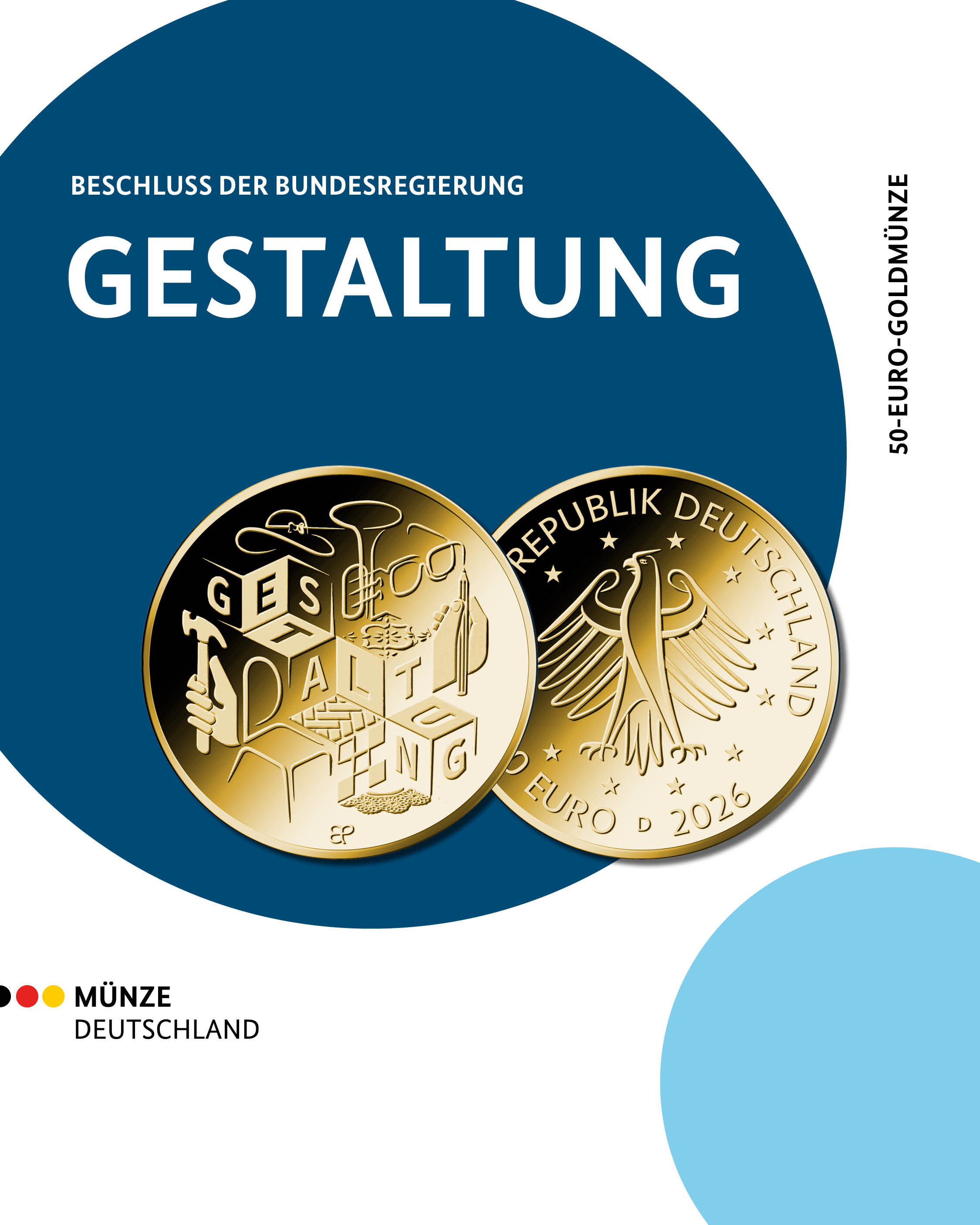 Gestaltung 50-Euro-Goldmünze