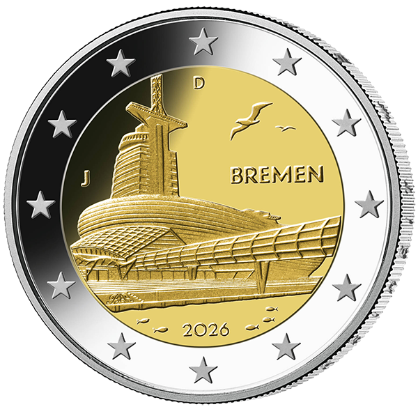 Bildseite der 2-Euro-Sammlermünzen-Set 2026 Bundesländer II