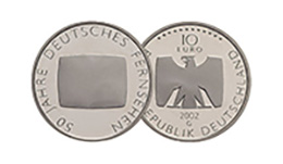 Abbildung Münze 10-Euro-Sammlermünze "50 Jahre Deutsches Fernsehen"