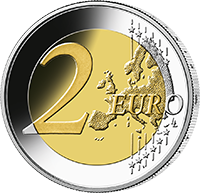 Wertseite 2-Euro-Münze