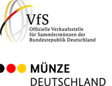 Logo VfS und Münze Deutschland