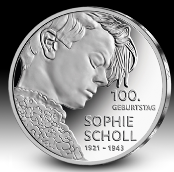 Sophie Scholl, 100. Geburtstag (2021)