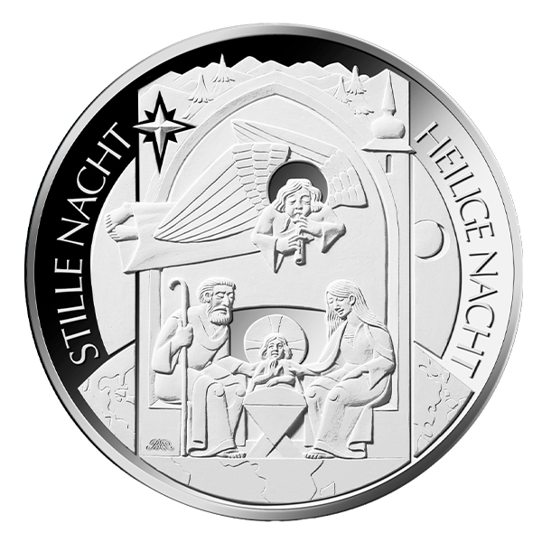 50-Euro-Feinsilber-münze „Stille Nacht, heilige Nacht“