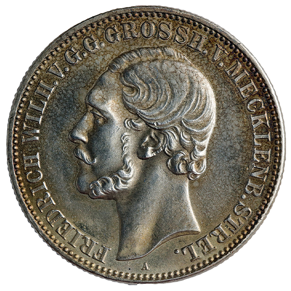 Beispiel für eine Münze aus dem Kaiserreich, die durch unsachgemäße Reinigung mit Chemikalien „behandelt“ wurde.4