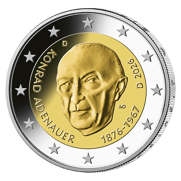 2-Euro- Gedenkmünze „Konrad Adenauer“