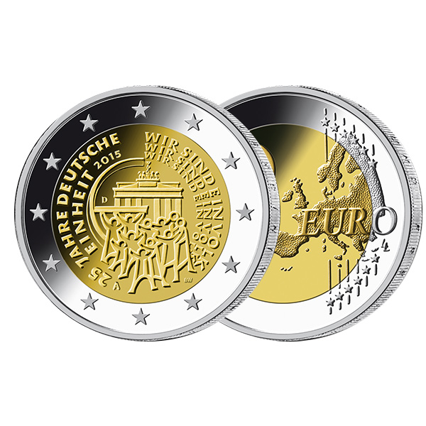2-Euro San Marino 25. Jahrestag Deutsche Wiedervereinigung