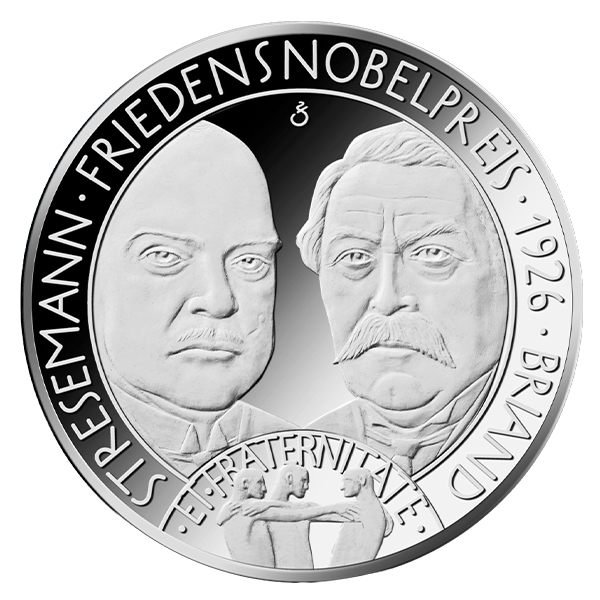 35-Euro-Silbermünze „Friedensnobelpreis für Gustav Stresemann und Aristide" 