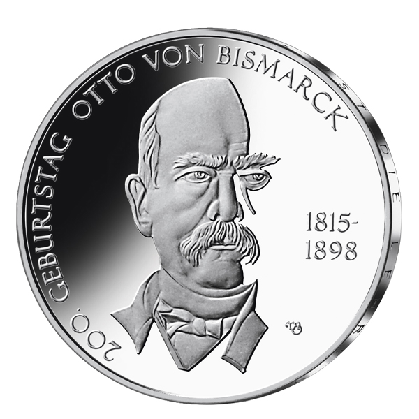 10-Euro-Sammlermünze Otto von Bismarck