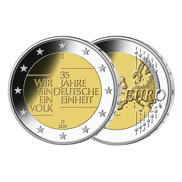 2-Euro-Gedenkmünze 2025 35 Jahre Deutsche Einheit