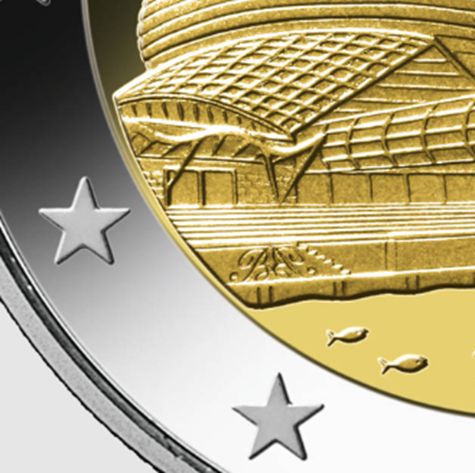 Die Deutsche 2-Euro-Gedenkmünze "Bremen" aus 2026 zeigt die Künstlersignatur "BB" des Münzgestalters Bodo Broschat.