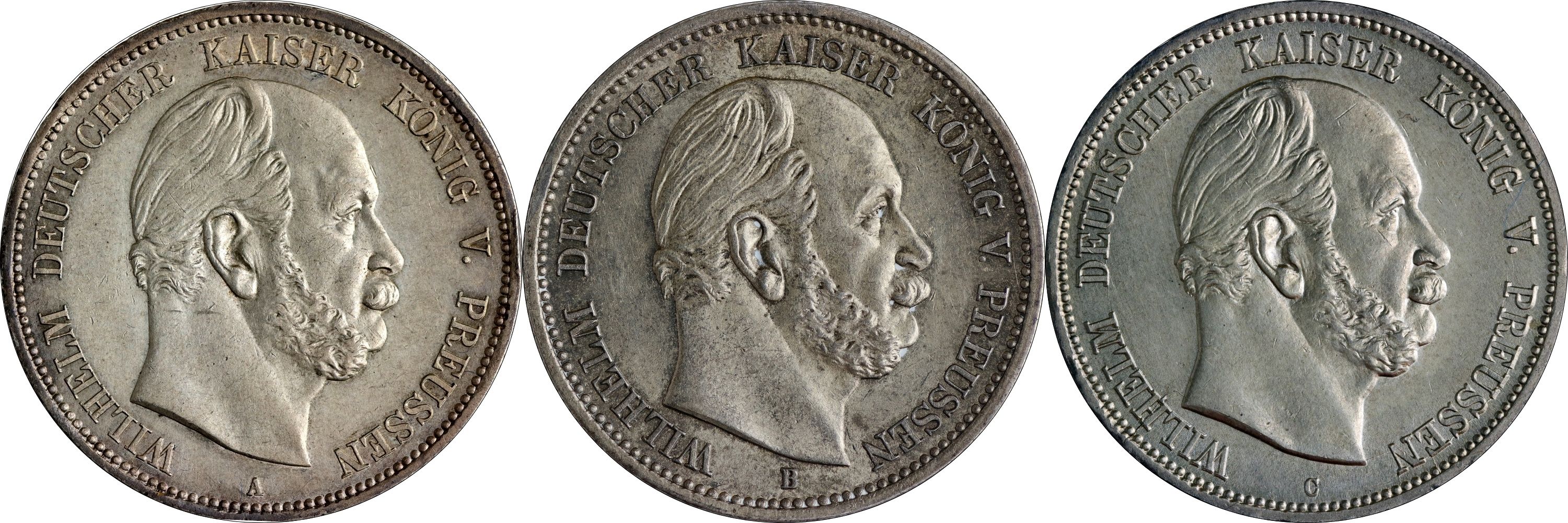 3 Münzen des Kaiserreichs