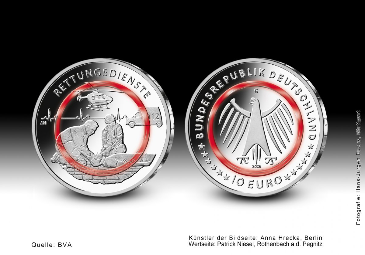 Download 10 euro collector coin 2026 "Rettungsdienste" 
