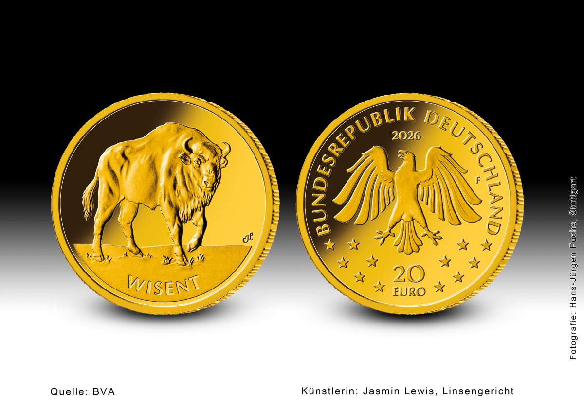 Download 20 euro goldcoin 2026 „Wisent“ 