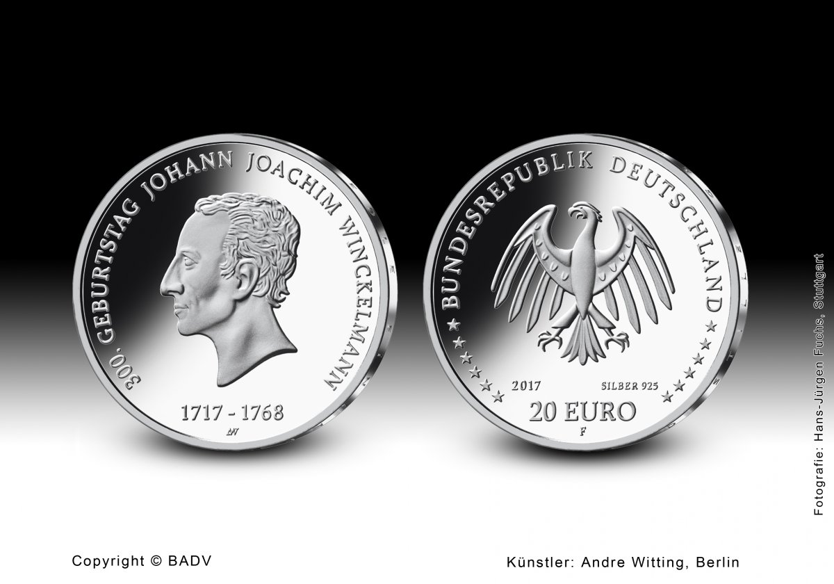 Download 20-Euro-Sammlermünze 2017  "300. Geburtstag Johann Joachim Winckelmann" 
