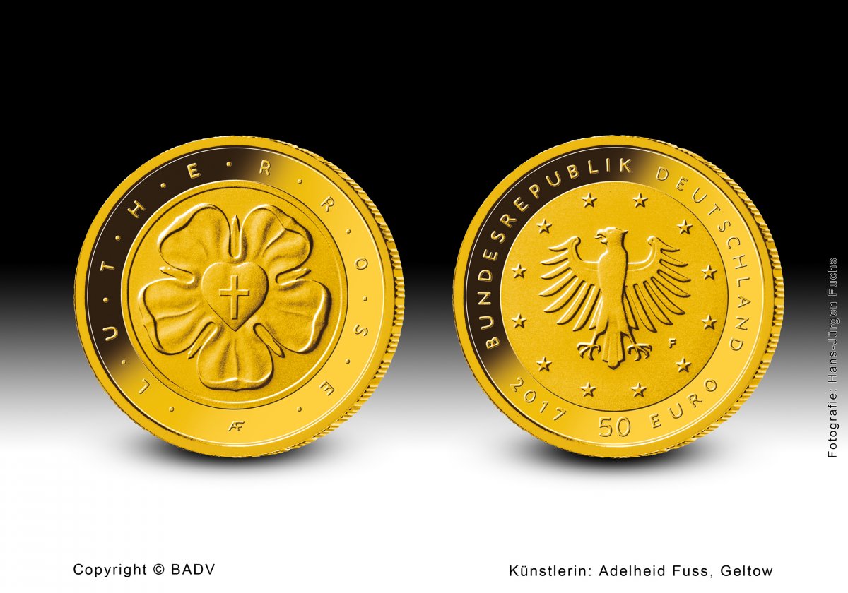 Download 50 euro gold coin 2017 "Lutherrose" 