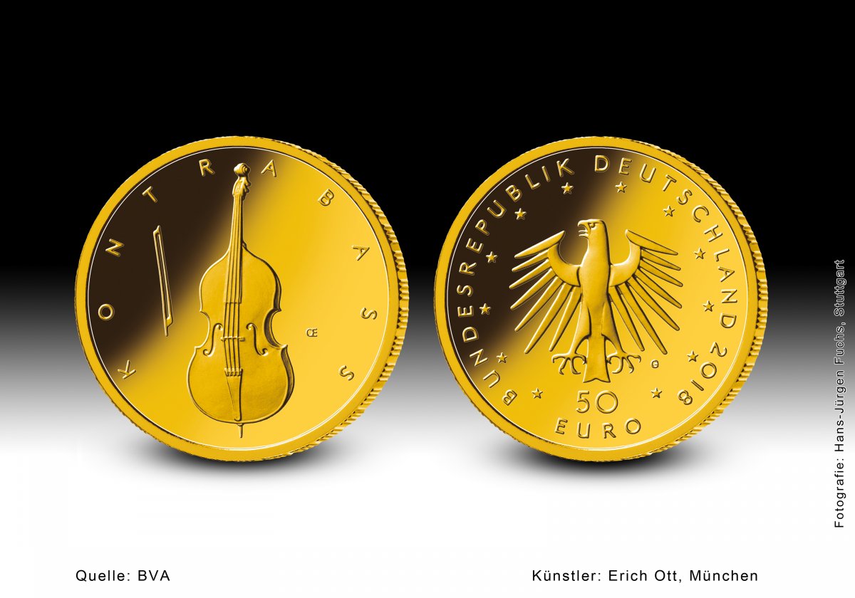 Download 50-Euro-Goldmünze 2018 "Kontrabass" 