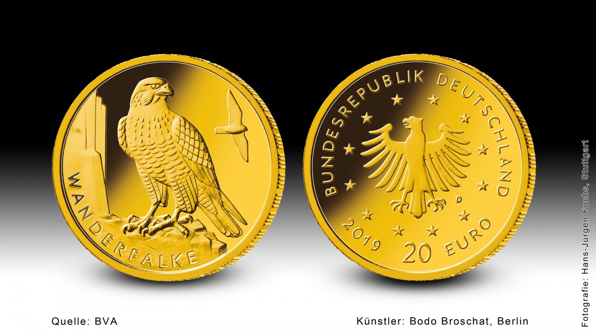 Download 20-Euro-Goldmünze 2019 "Wanderfalke" 