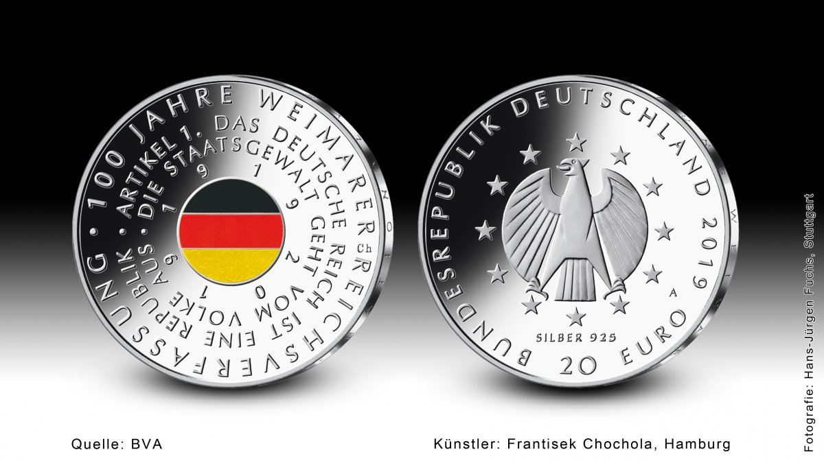 Download 20 euro collector coin 2019 "100 Jahre Weimarer Reichsverfassung" 