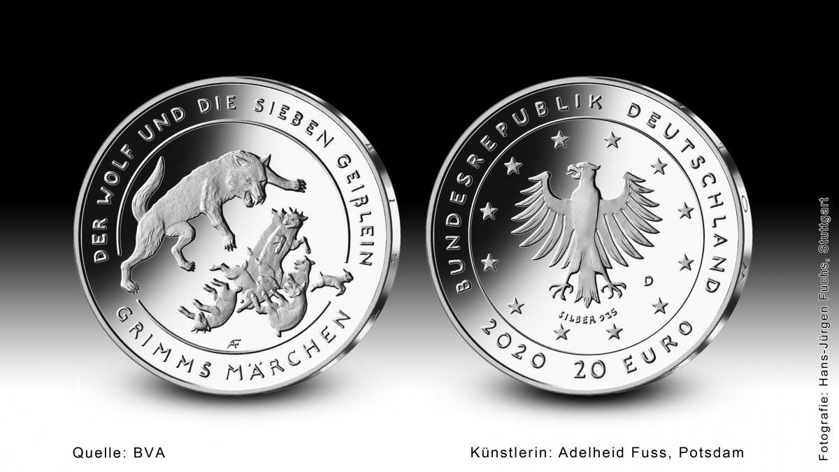 Download 20 euro collector coin 2020 "Der Wolf und die sieben Geißlein" 