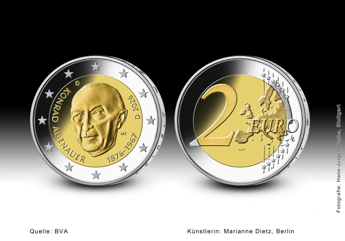 Download 2 euro collector coin 2026 "Konrad Adenauer" 