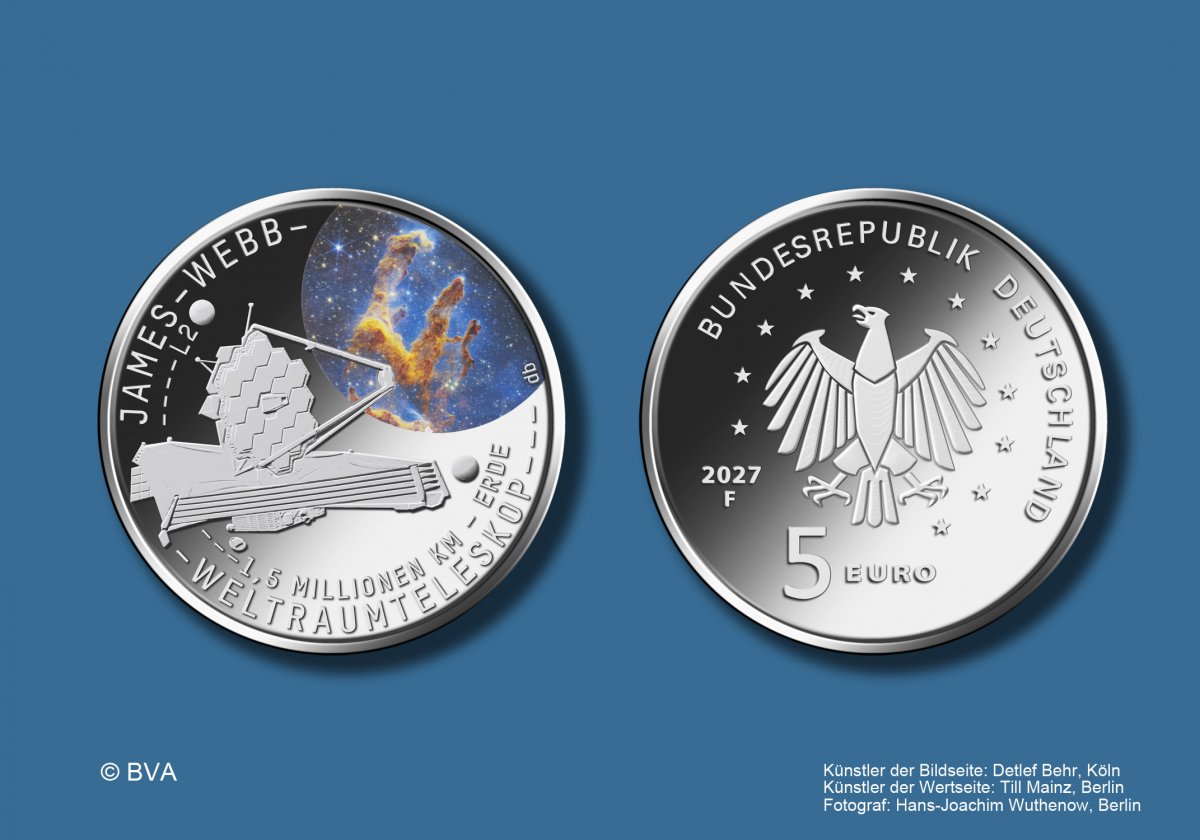 Download-5-Euro-Sammlermünze 2027 "James-Webb-Weltraumteleskop" 