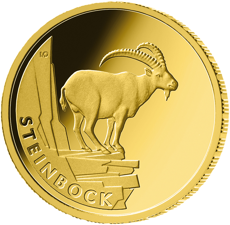 20-Euro-Goldmünze 2023 "Rückkehr der Wildtiere - Steinbock"                                          