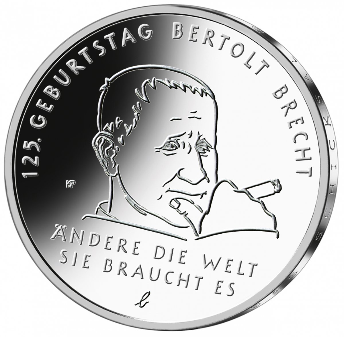 20-Euro-Silbermünze 2023 "125. Geburtstag Bertolt Brecht"                                            