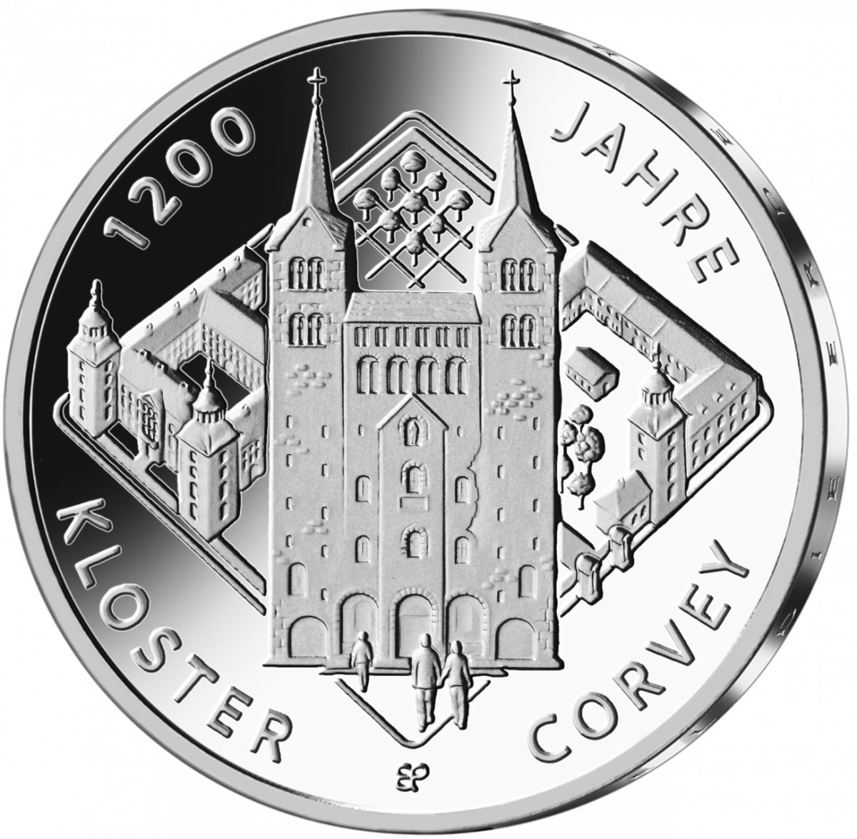 20-Euro-Silbermünze 2022 "1200 Jahre Kloster Corvey"                                                 