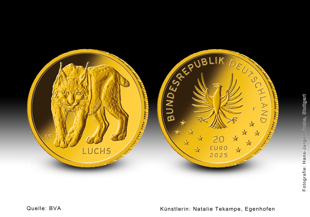 Download 20 euro goldcoin 2025 "Luchs" 