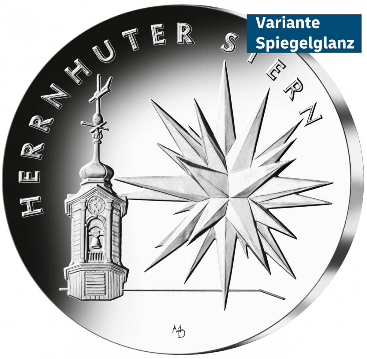 25-Euro-Silbermünze 2022 "Herrnhuter Stern" Spiegelglanz                                             