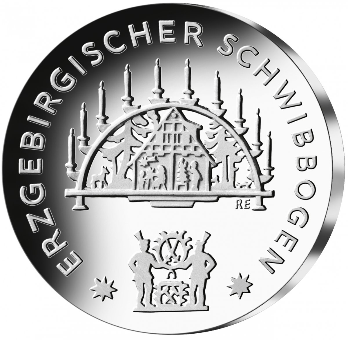25-Euro-Silbermünze 2023 "Weihnachten - Erzgebirgischer Schwibbogen"                                 