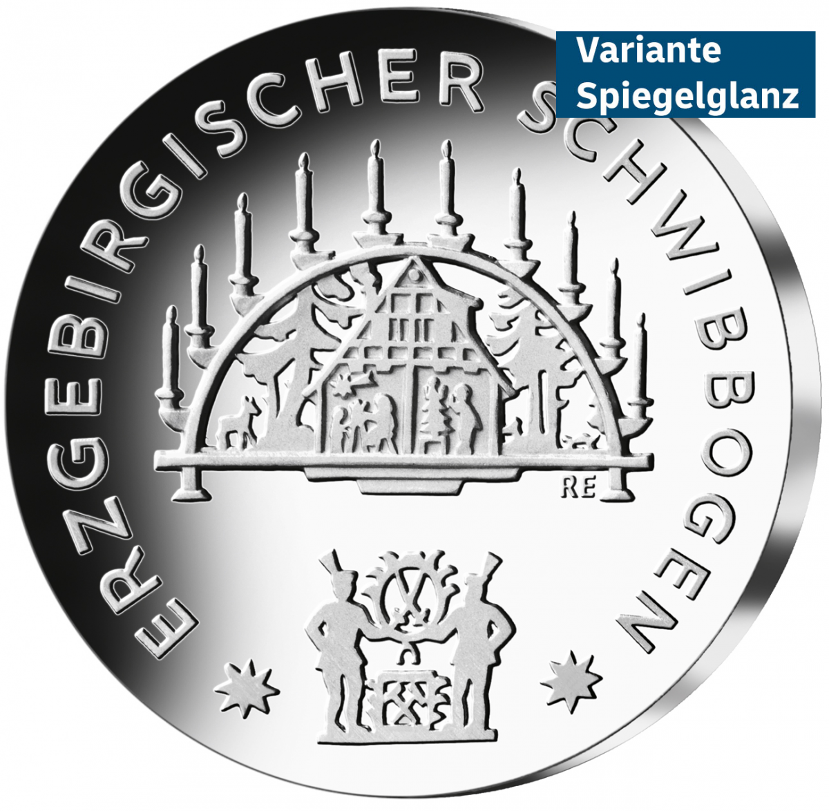 25-Euro-Silbermünze 2023 "Weihnachten - Erzgebirgischer Schwibbogen"                                 