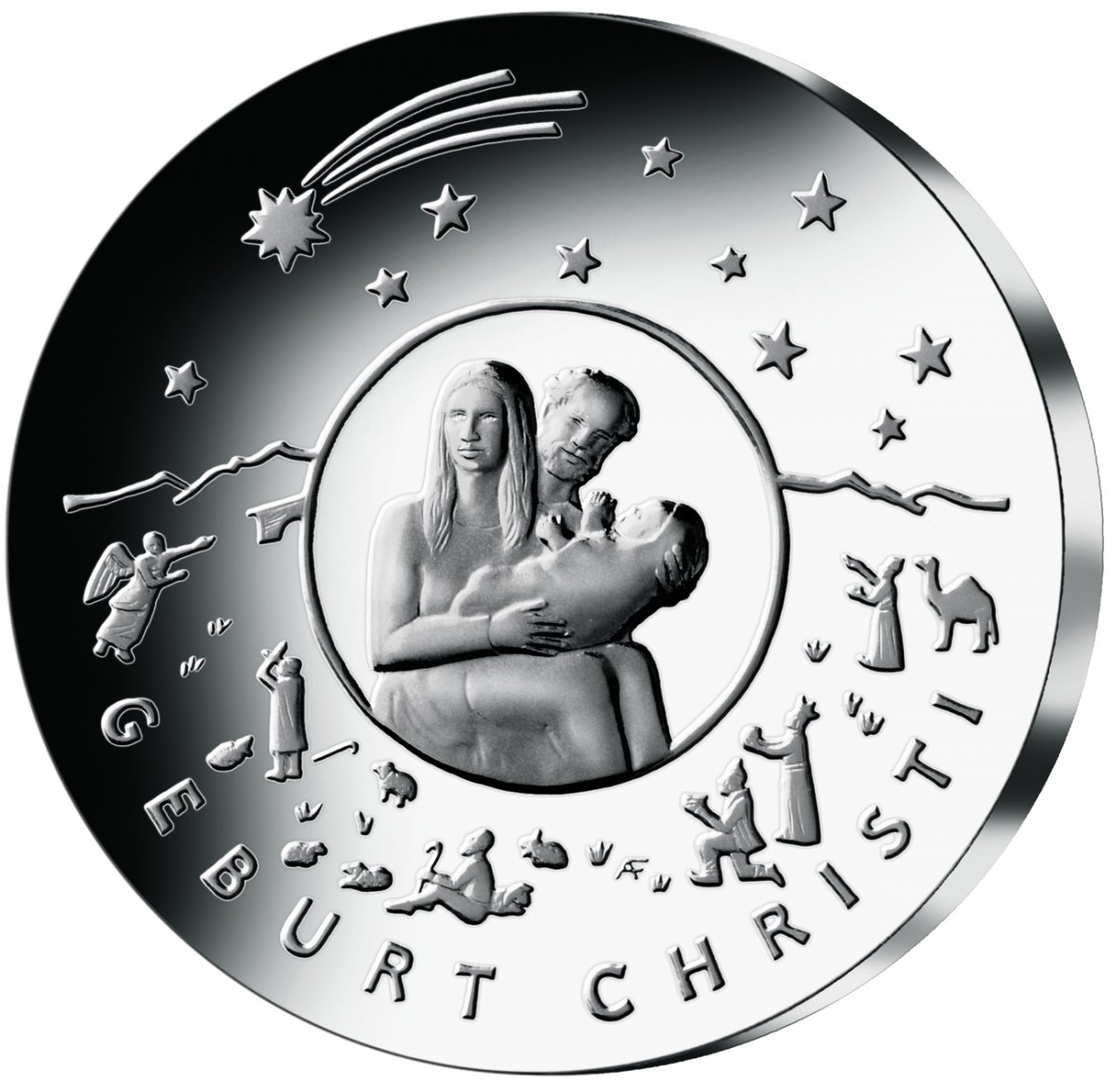 25-Euro-Silbermünze 2021 "Weihnachten - Geburt Christi"                                              