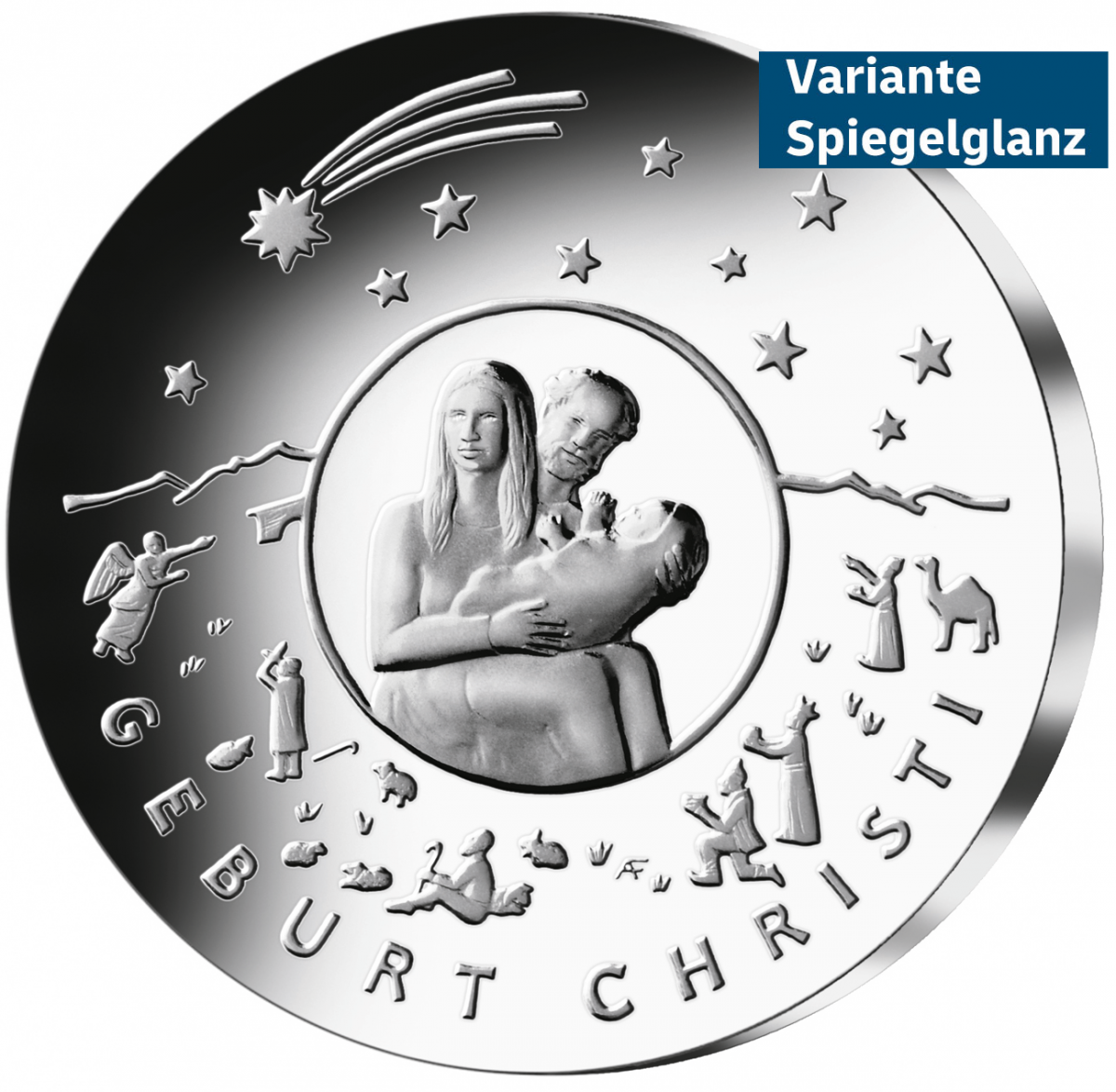 25-Euro-Silbermünze 2021 "Weihnachten - Geburt Christi"                                              