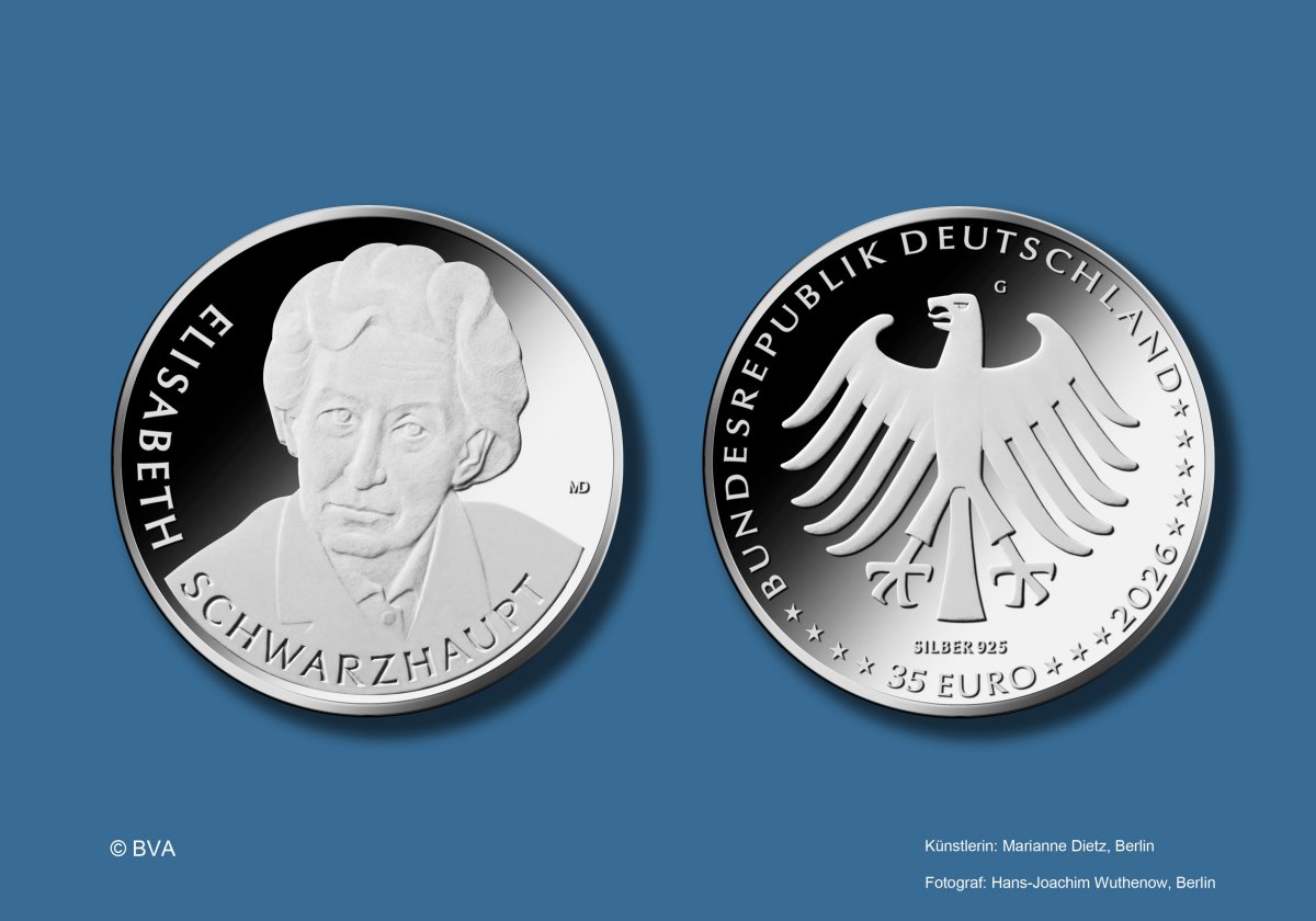 Download-35-Euro-Sammlermünze 2026 "Prägende Frauen - Elisabeth Schwarzhaupt" 
