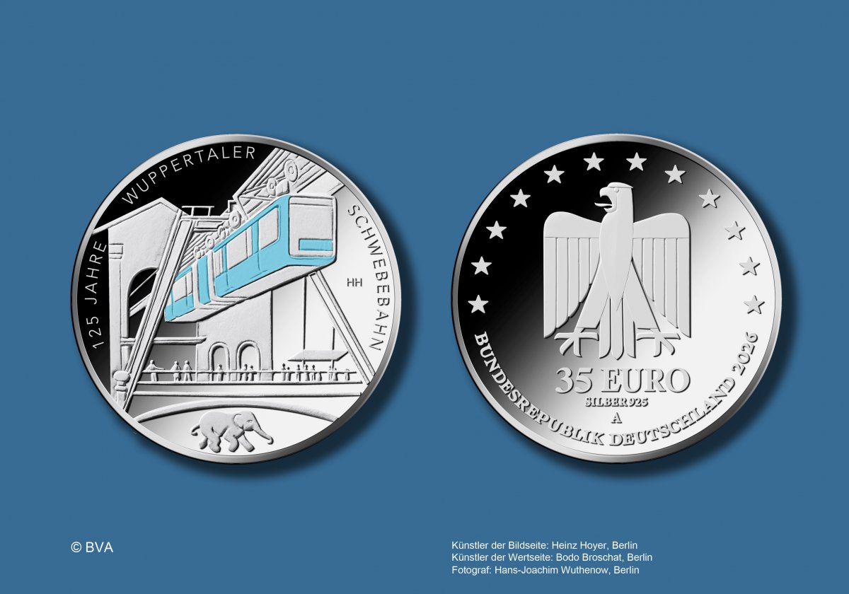 Download 20 euro collector coin 2026 "125 Jahre Wuppertaler Schwebebahn" 