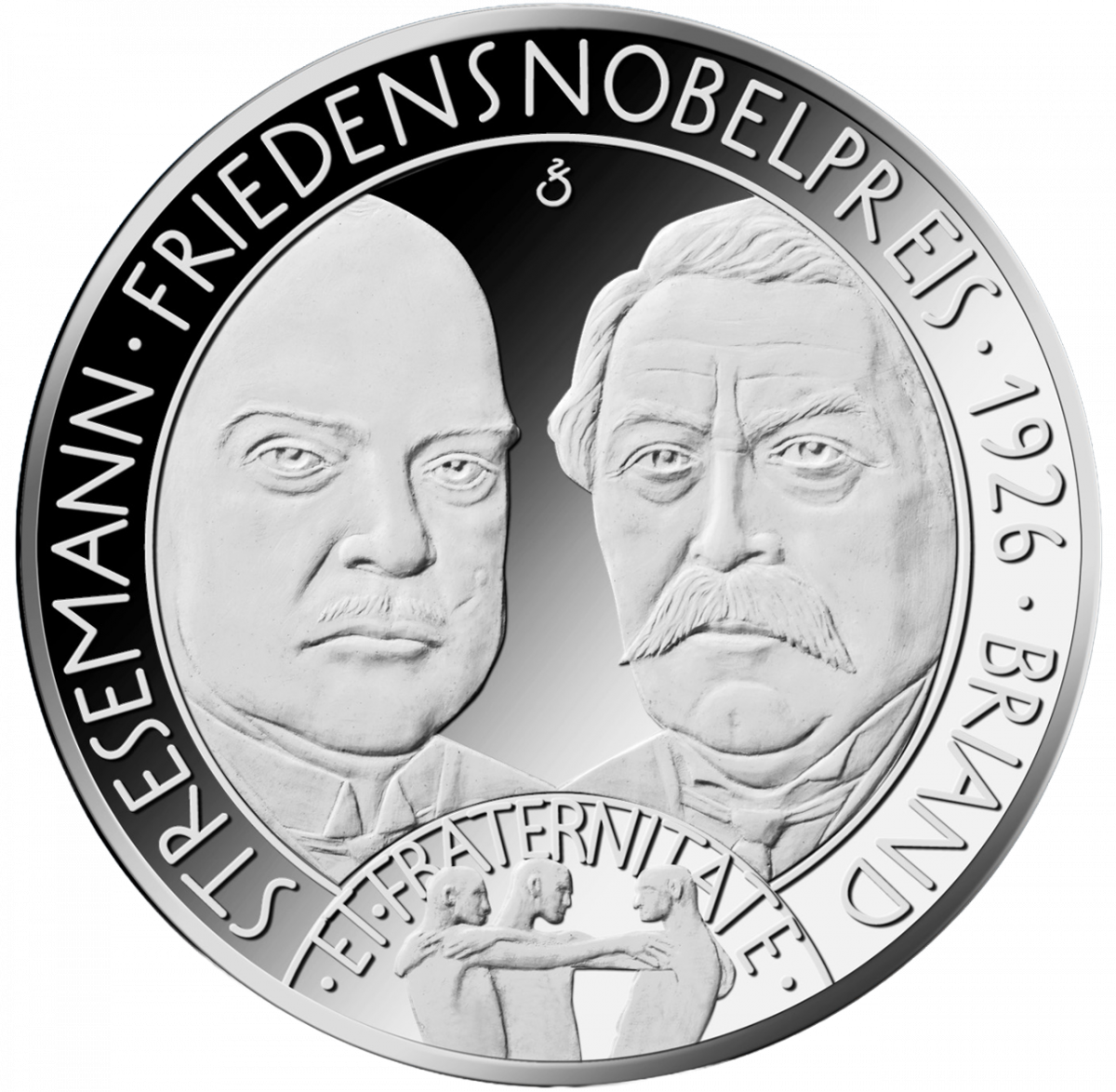 35-Euro-Silbermünze 2026 "100 Jahre Friedensnobelpreis für Gustav Stresemann und Aristide Briand"    