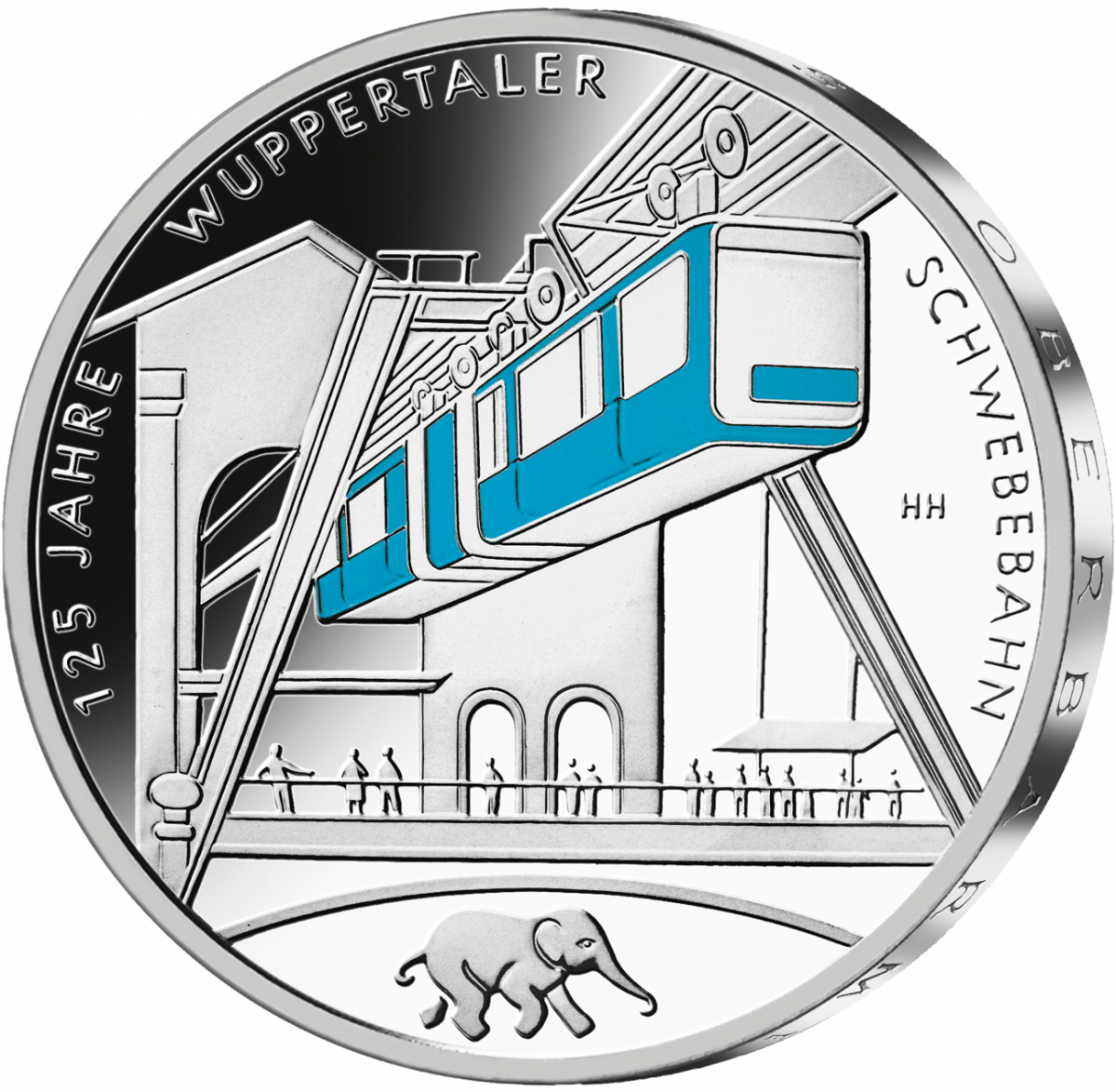 35-Euro-Silbermünze 2026 "125 Jahre Wuppertaler Schwebebahn"                                         