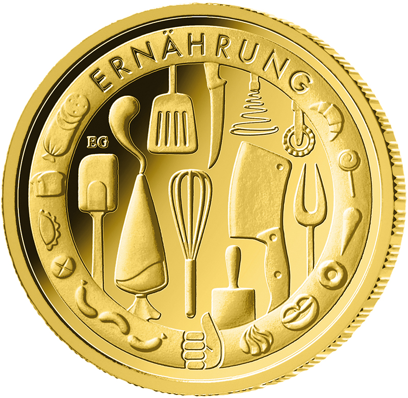50-Euro-Goldmünze 2023 "Deutsches Handwerk - Ernährung"                                              