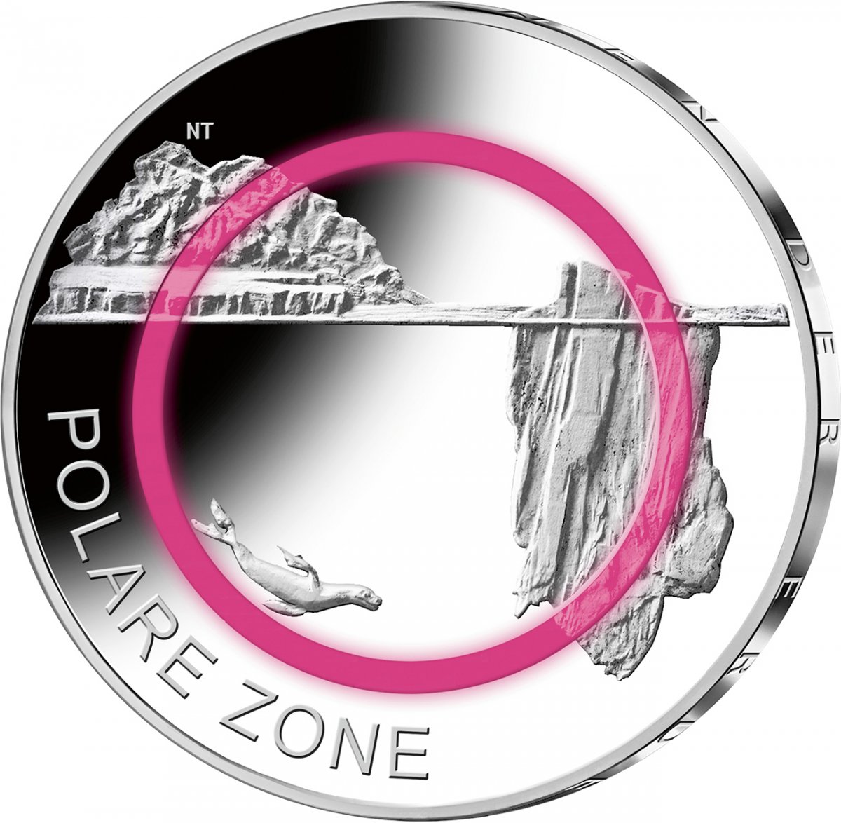 5 euro polymer ring collector coin 2021 "Polare Zone" 