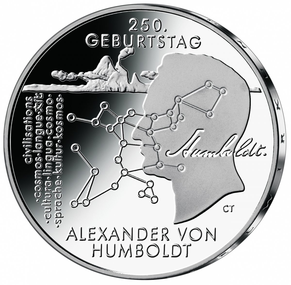 20-Euro-Silbermünze 2019 "250. Geburtstag Alexander von Humboldt"                                    
