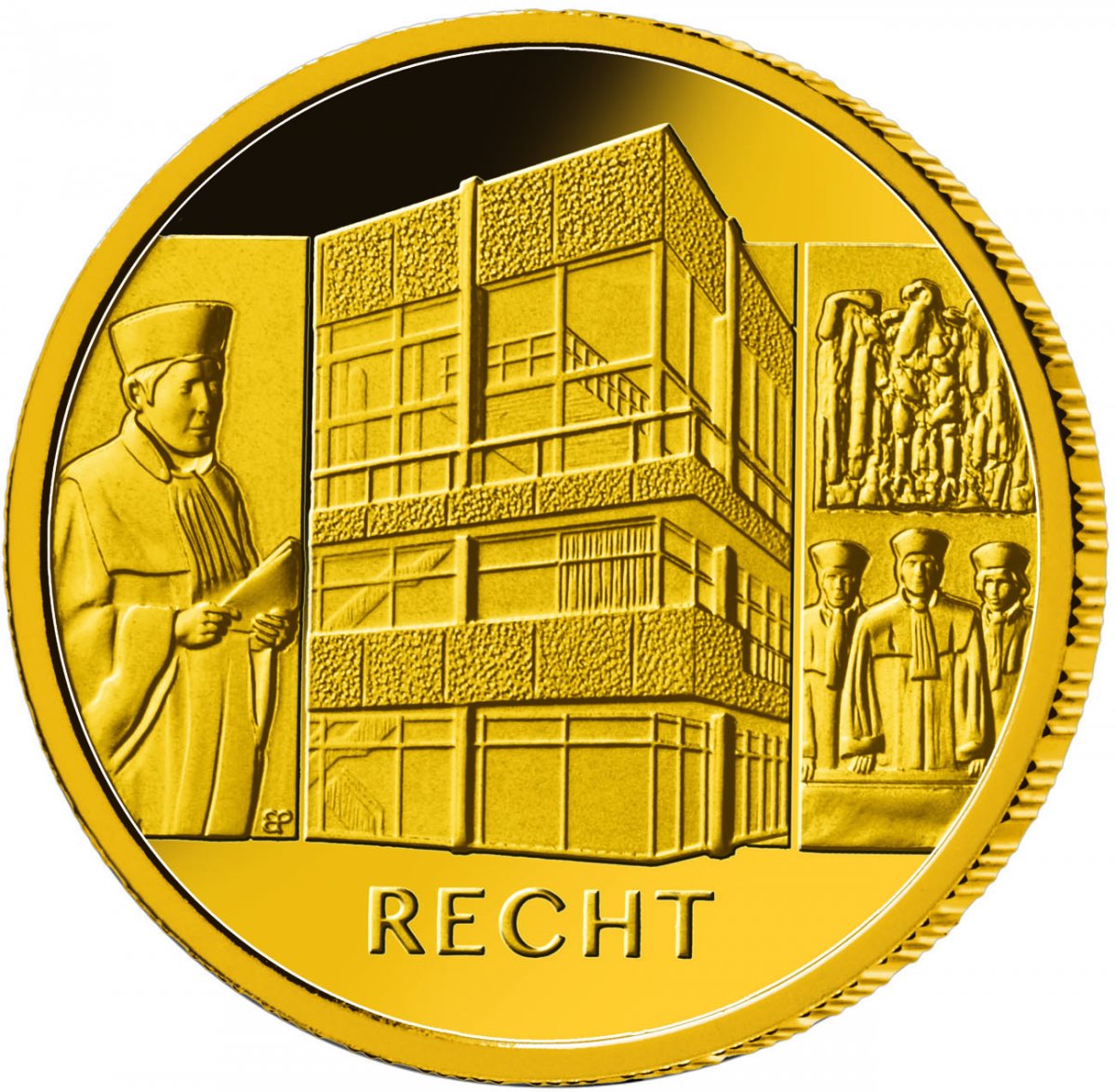100-Euro-Goldmünze 2021 "Säulen der Demokratie - Recht"                                              