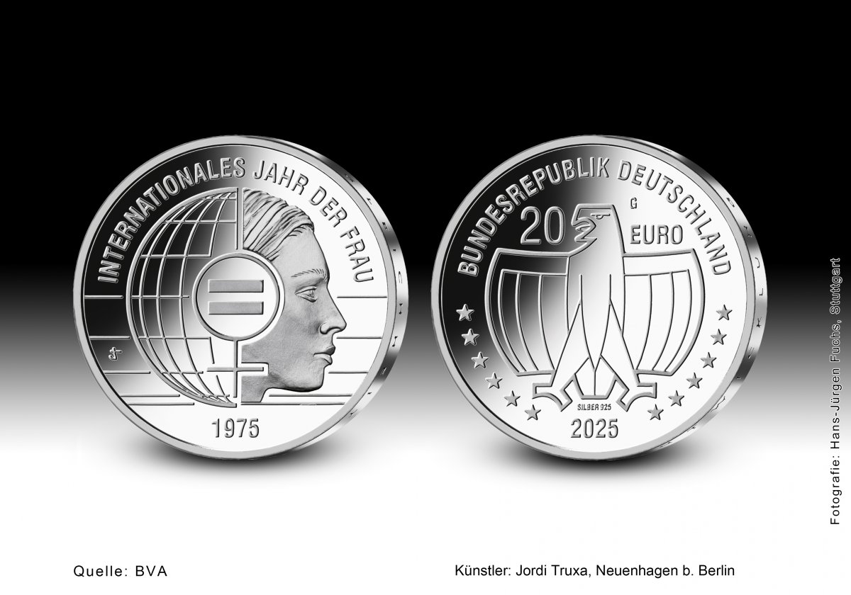 Download 20 euro collector coin 2025 "50 Jahre Internationales Jahr der Frau" 