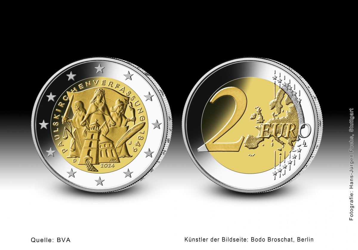 Download 2 euro commemorative coin 2024 "Paulskirchenverfassung" 