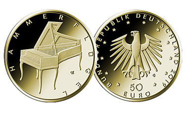 50 euro gold coin 2019 "Musikinstrumente - Hammerflügel" 
