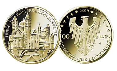 100-Euro-Goldmünze 2019 "UNESCO Welterbe - Dom zu Speyer"                                            