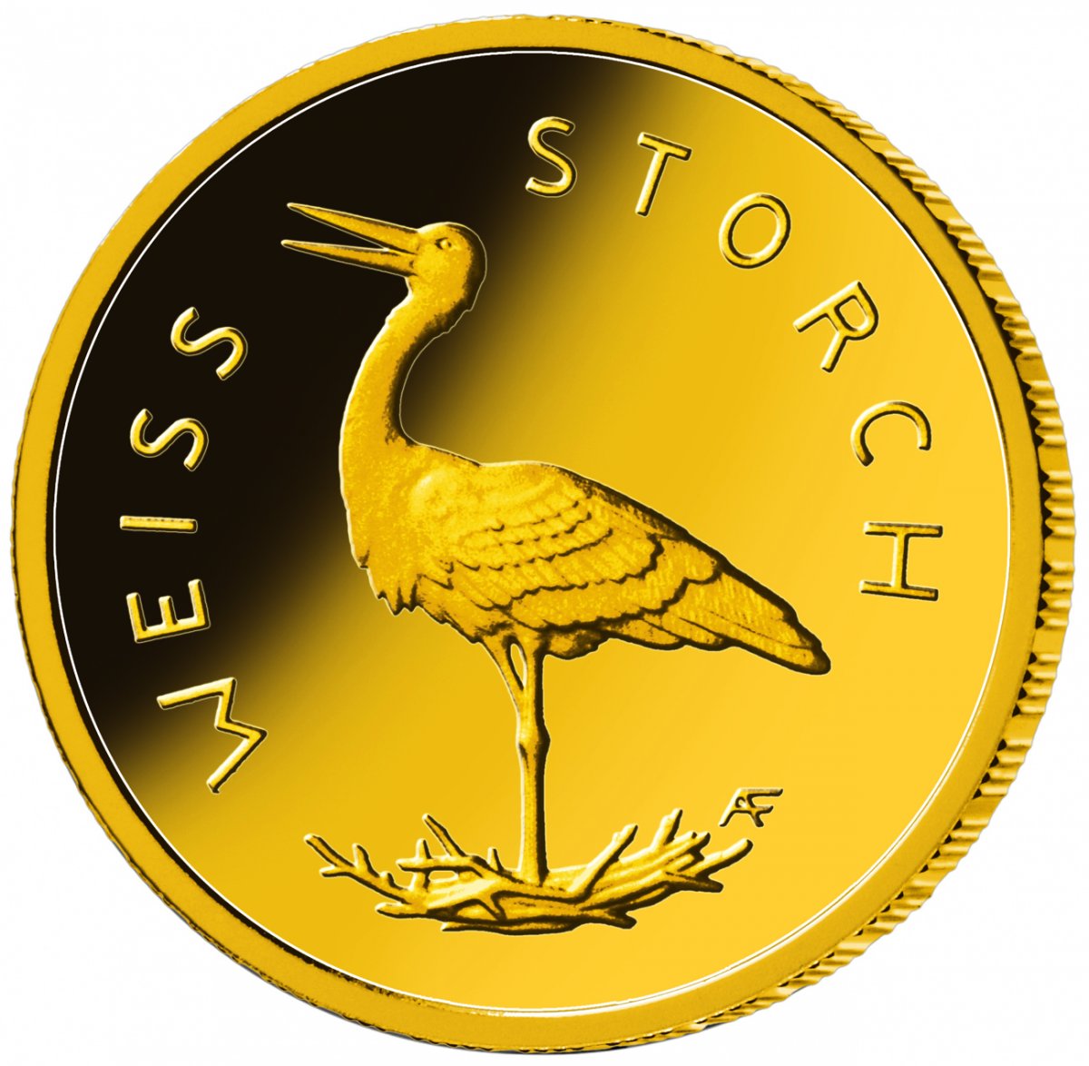 20 euro gold coin 2020 "Heimische Vögel - Weißstorch" 